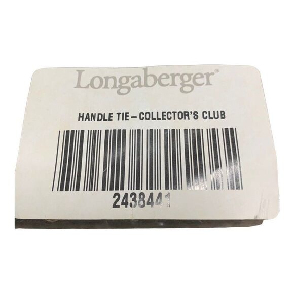 Longaberger Handle Tie 2438441 Collectors Club Stripe Navy Blue Green Accessory - Picture 2 of 3